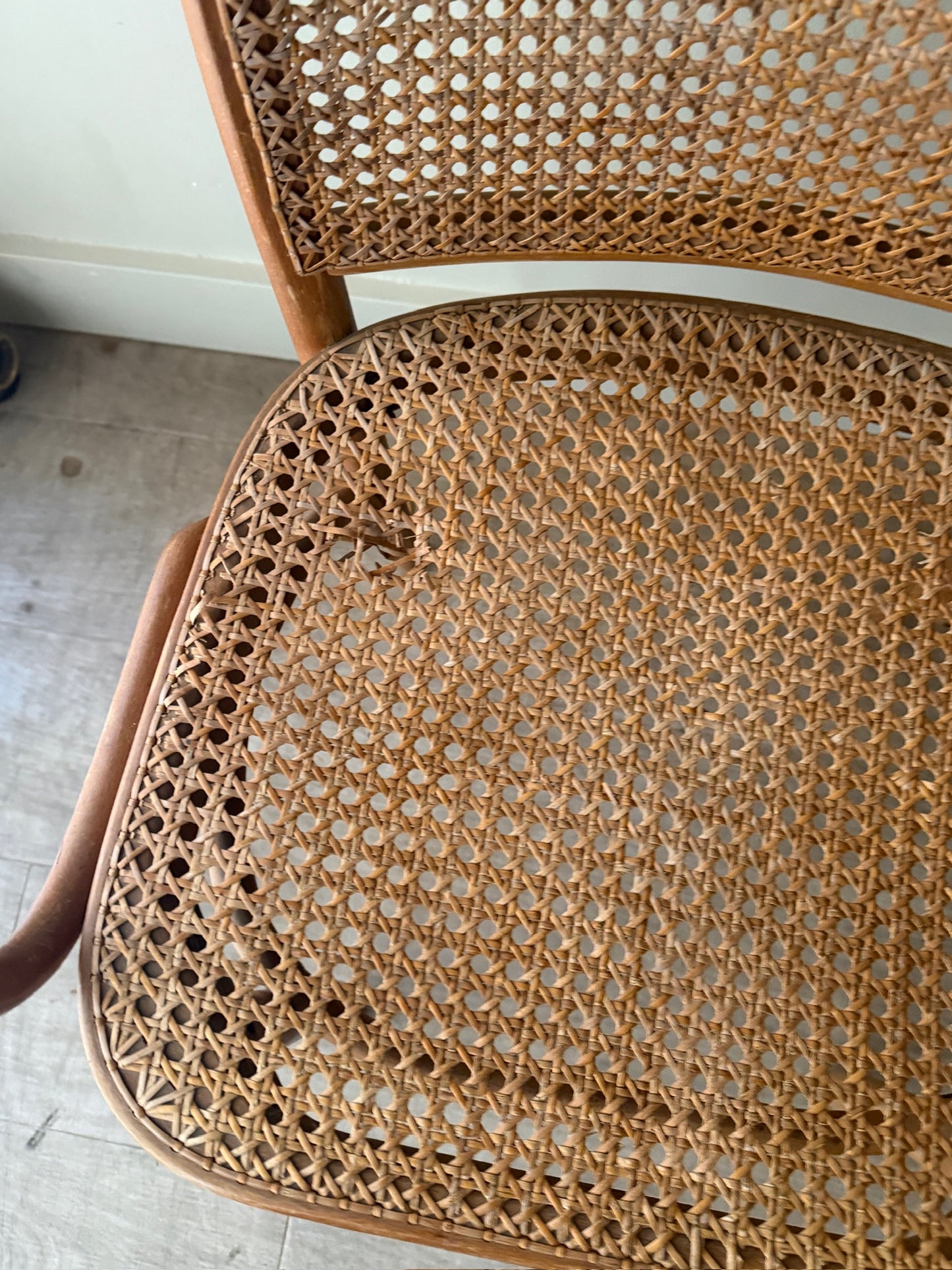 Bentwood caned chair (wear to seat)
