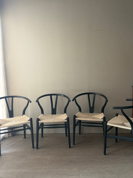 Wishbone chairs. Sold in sets of 2.