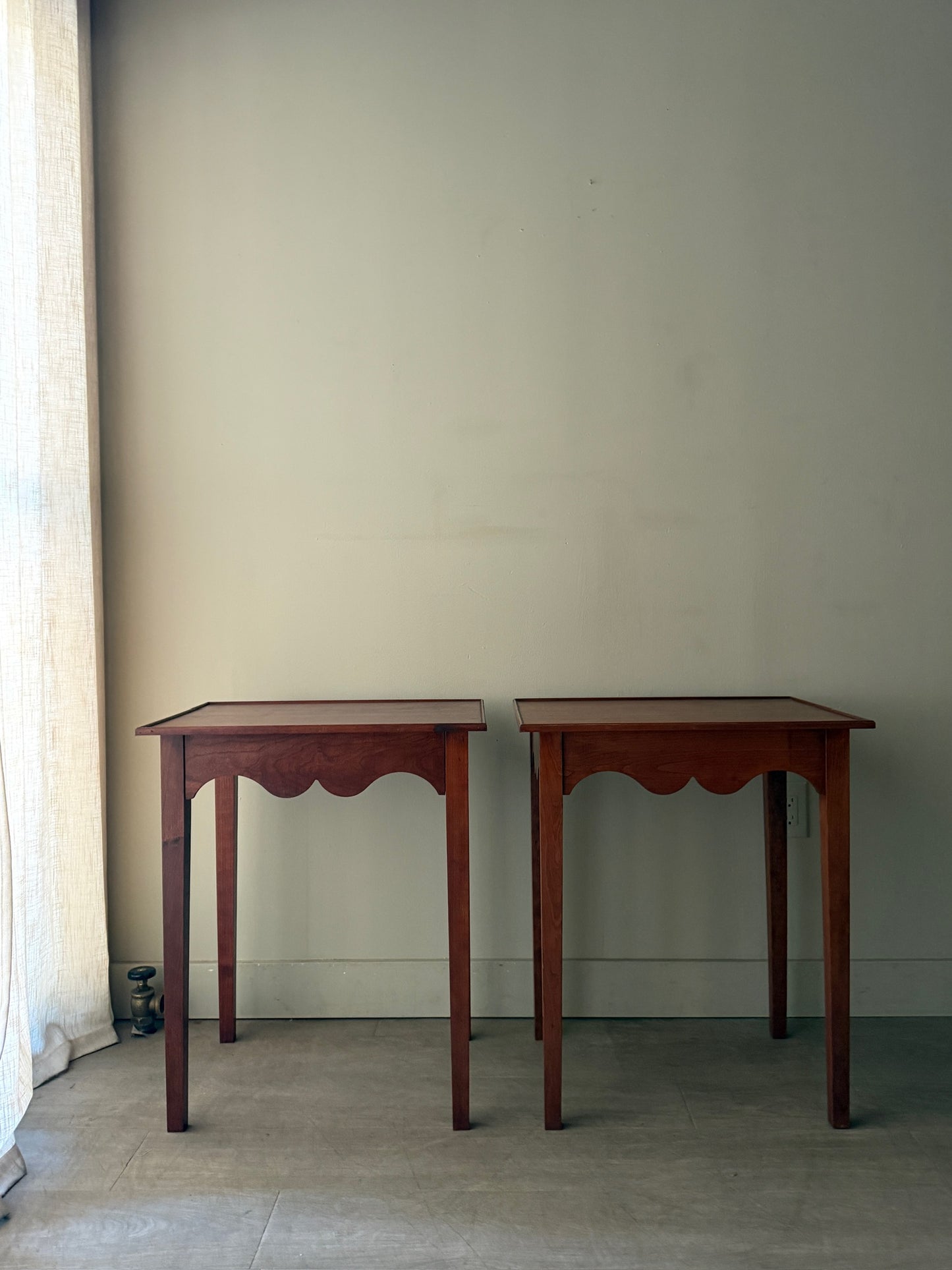 Cherry side tables. Sold individually.