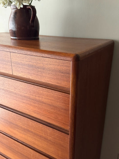 Nordisk Andels-Eksport Danish teak tallboy dresser