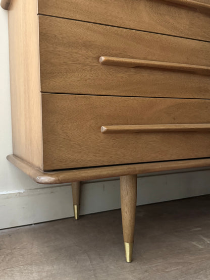 United walnut 9 drawer dresser