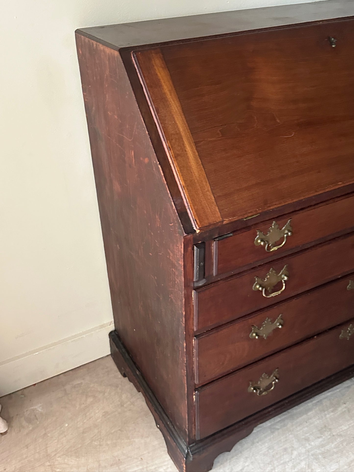 Pine secretary dresser