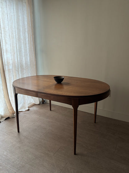 Lane walnut dining table with extension