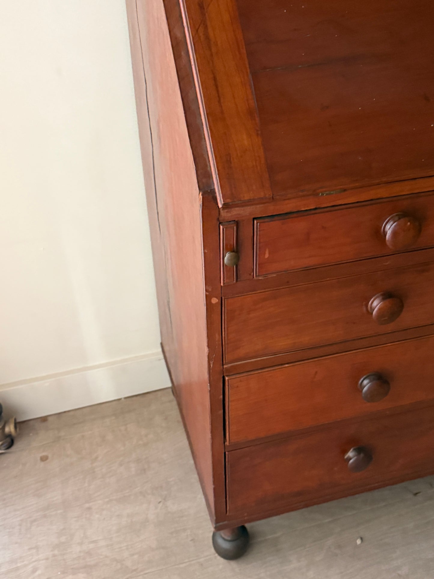 Cherry secretary hutch