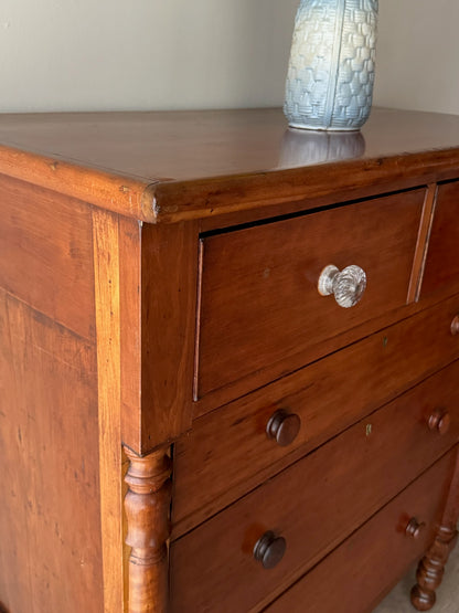 Sheraton cherry tallboy dresser