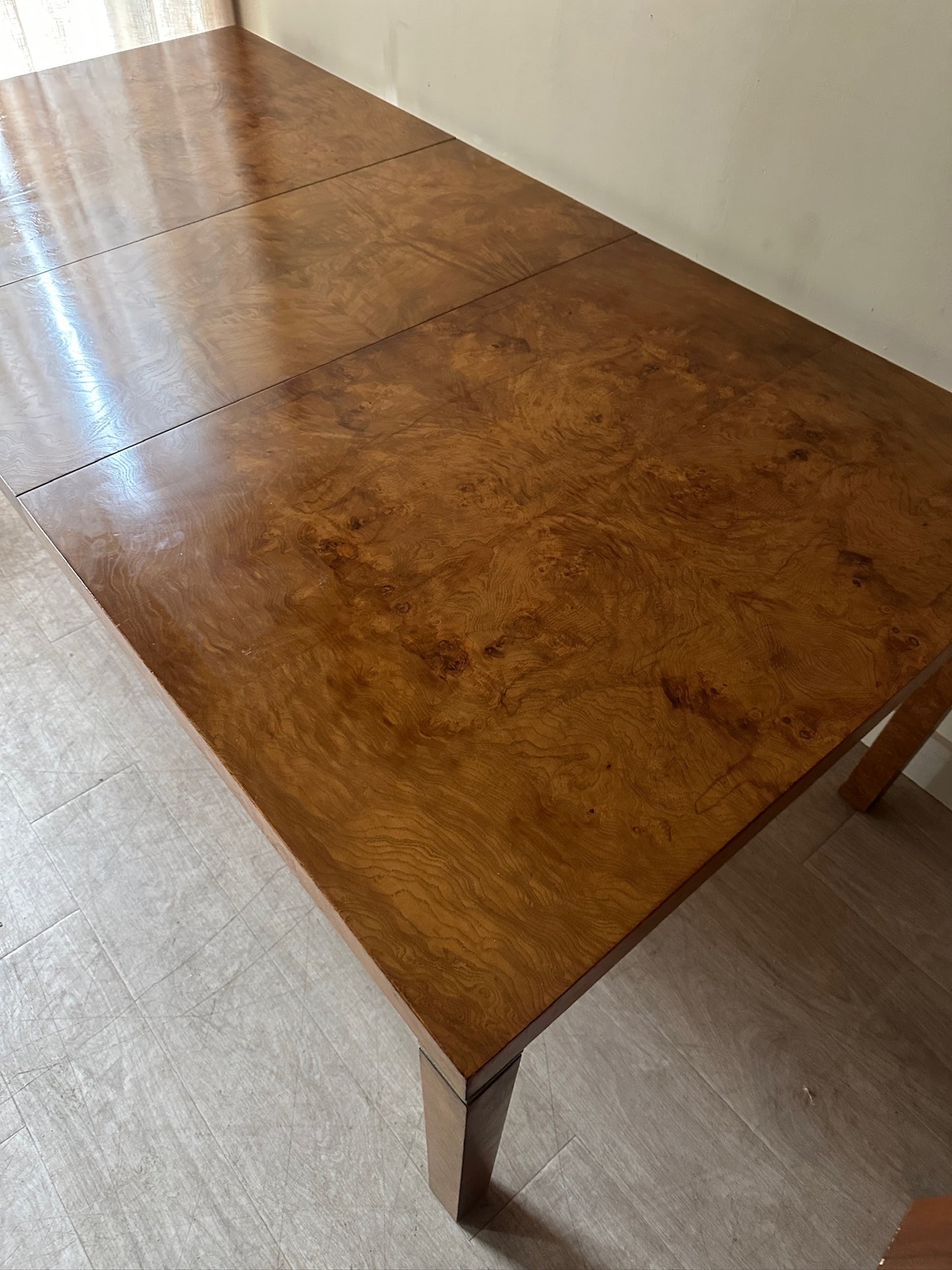 Lane Burlwood dining table with extension