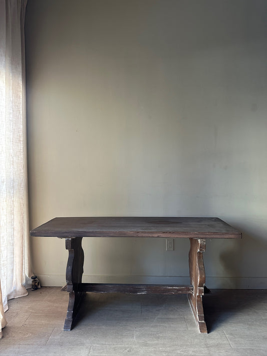 French pine trestle dining table