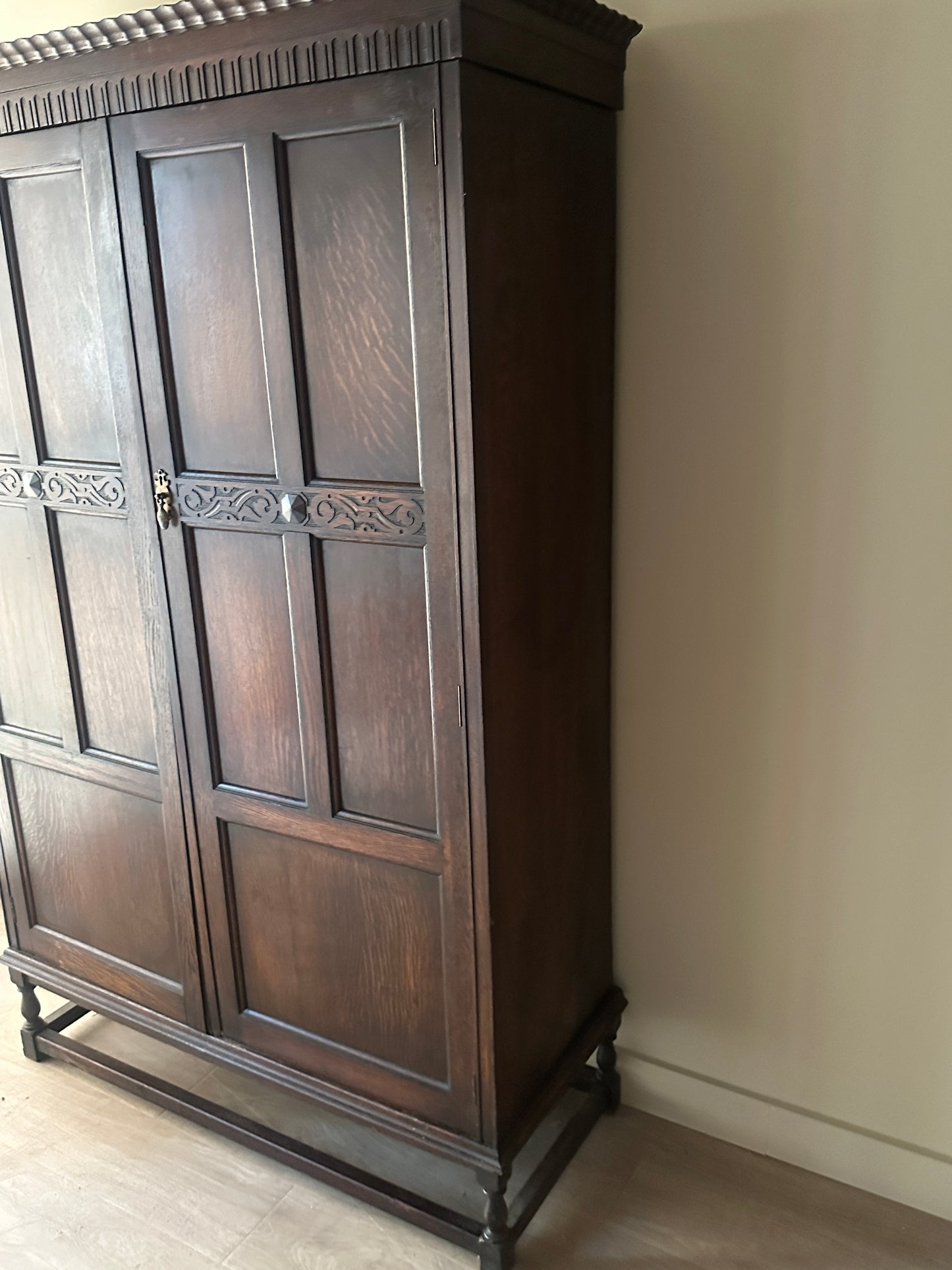 English oak wardrobe