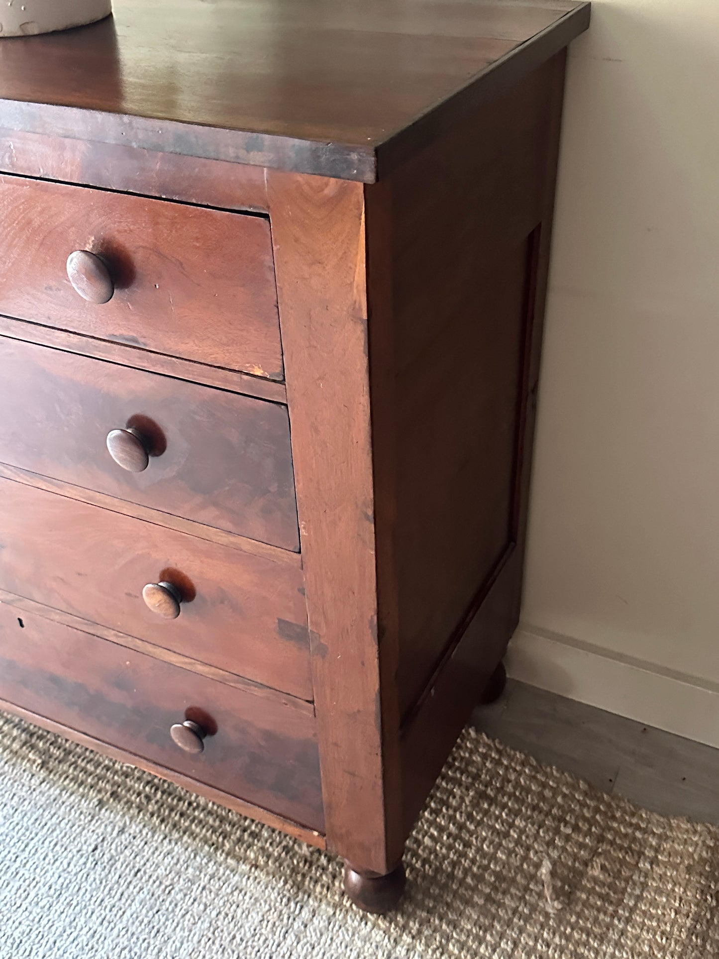 Mahogany ball foot dresser