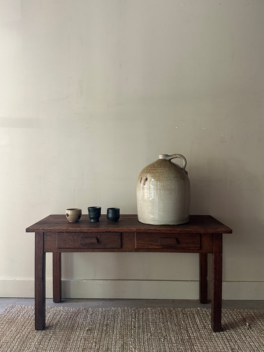 Oak console table