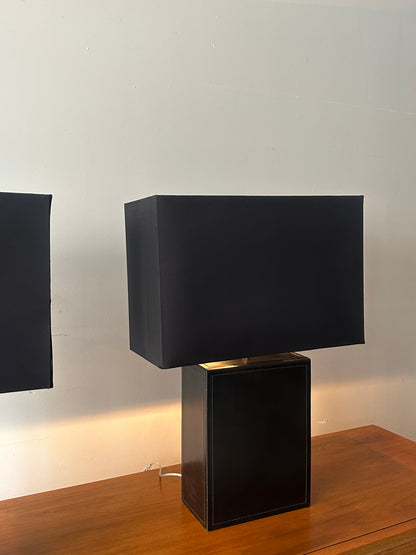 Black table lamps. Sold individually.