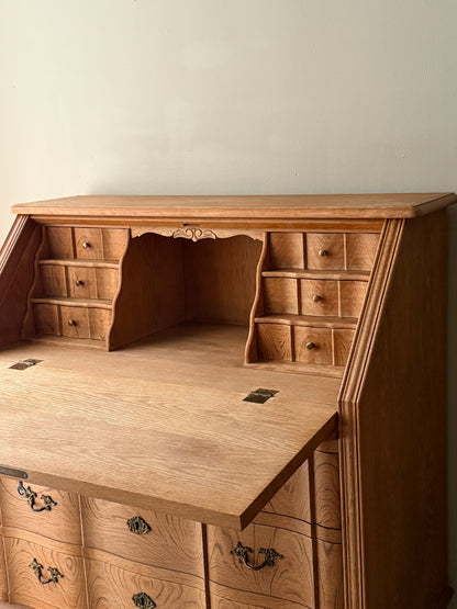 Danish oak secretary dresser