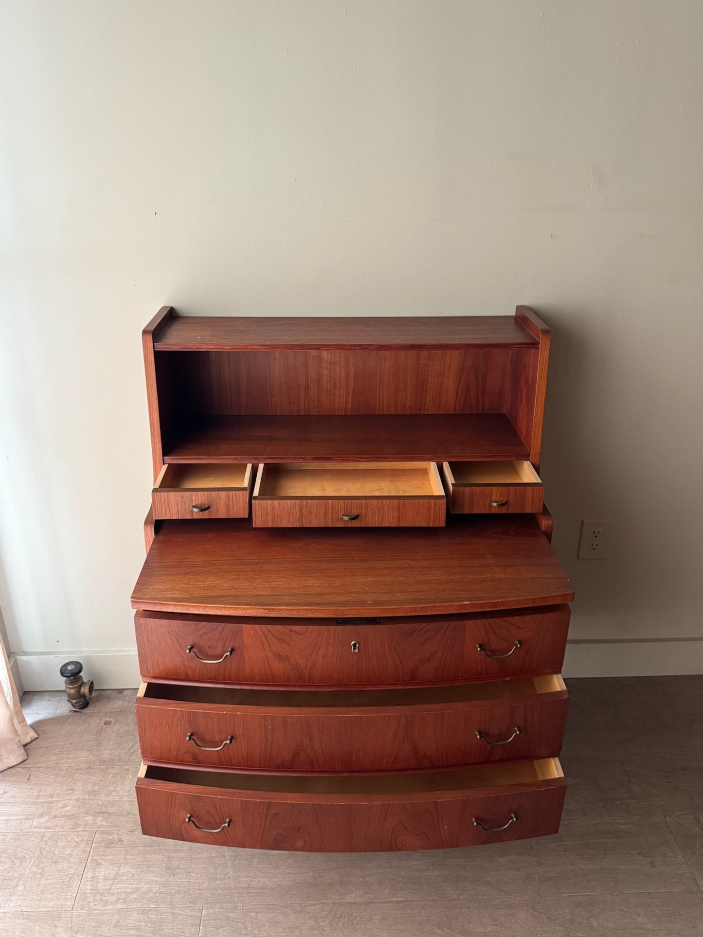 Danish teak secretary desk