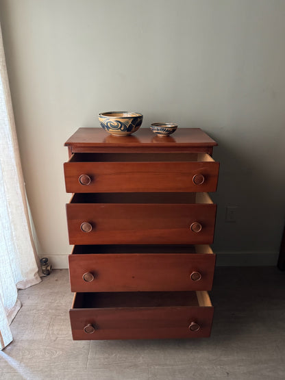 Maple tallboy dresser
