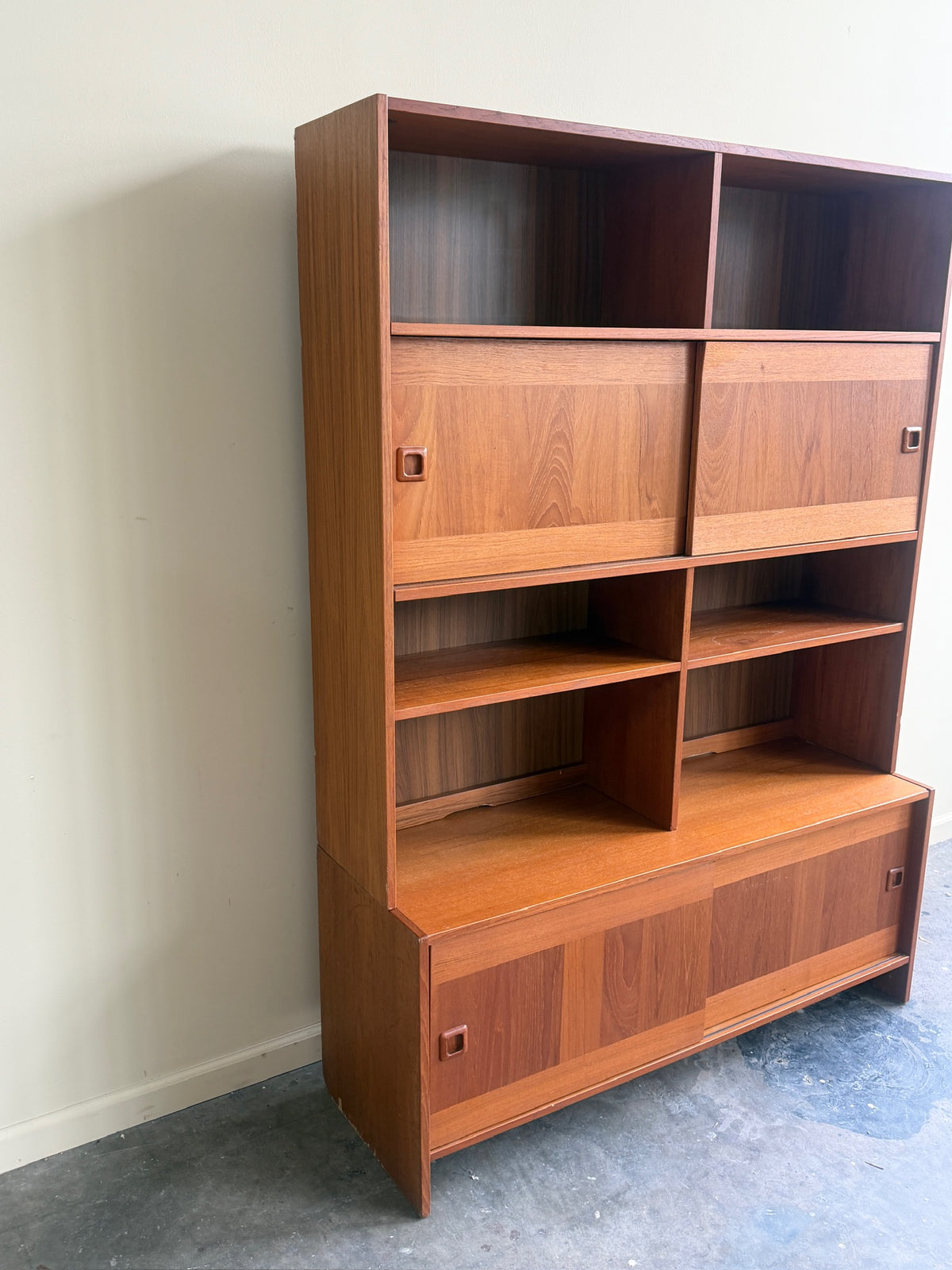 Domino Mobler Danish teak two piece hutch