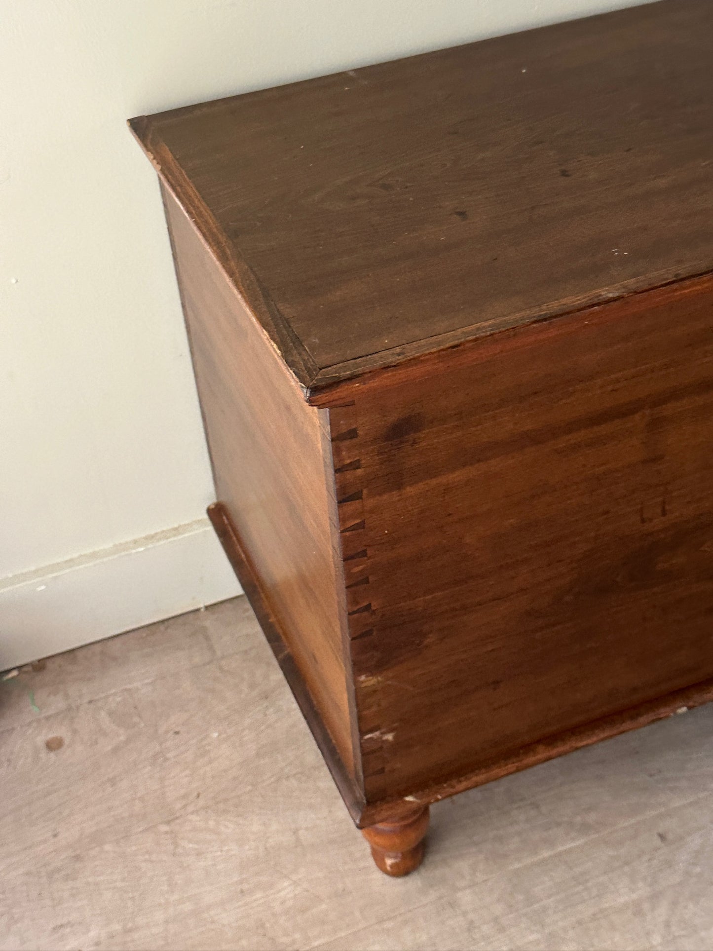 Dark pine chest