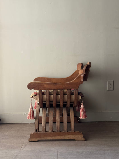 Italian golden oak chair