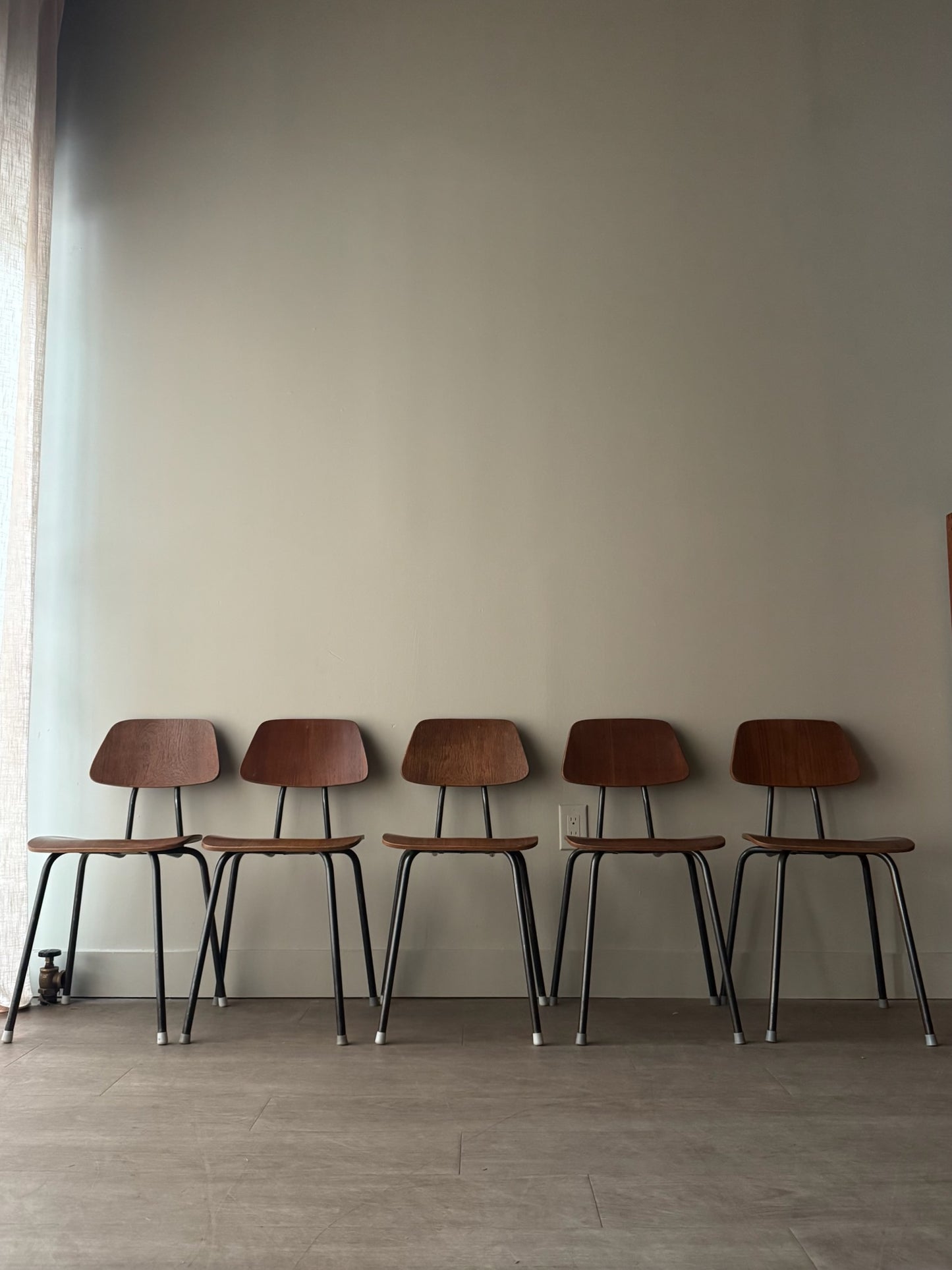 Ab Schaub “Tripas” Swedish teak chairs. Sold individually.