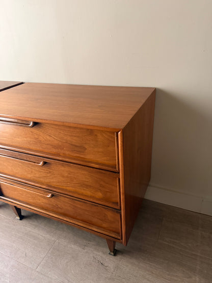 Walnut 3 drawer dressers (left)