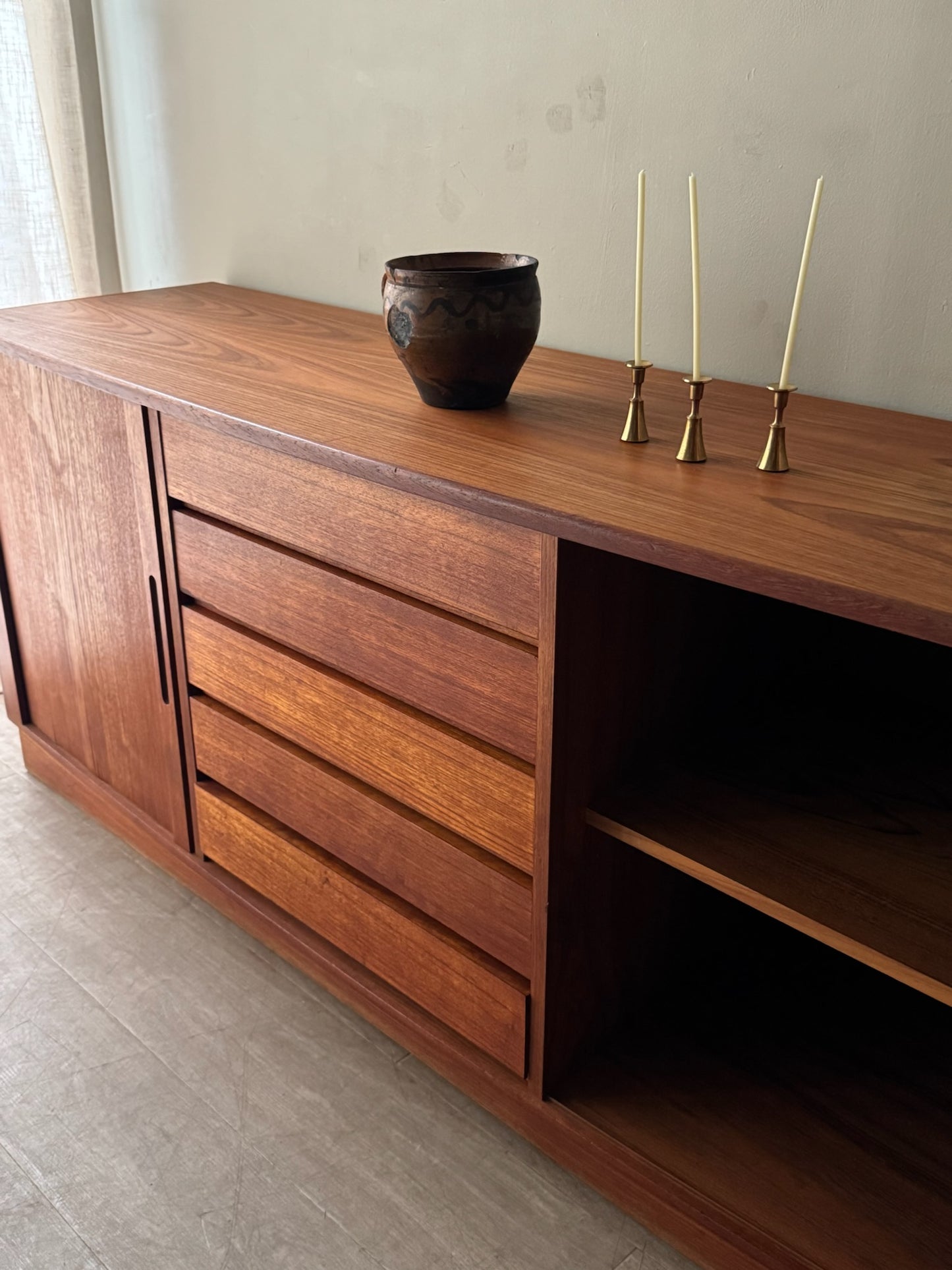 Danish teak credenza