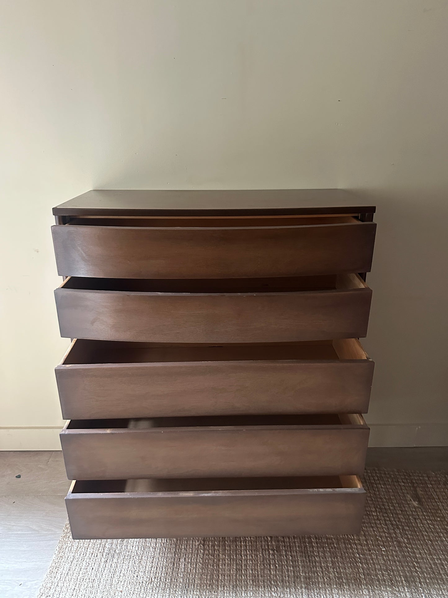 Dark walnut tallboy