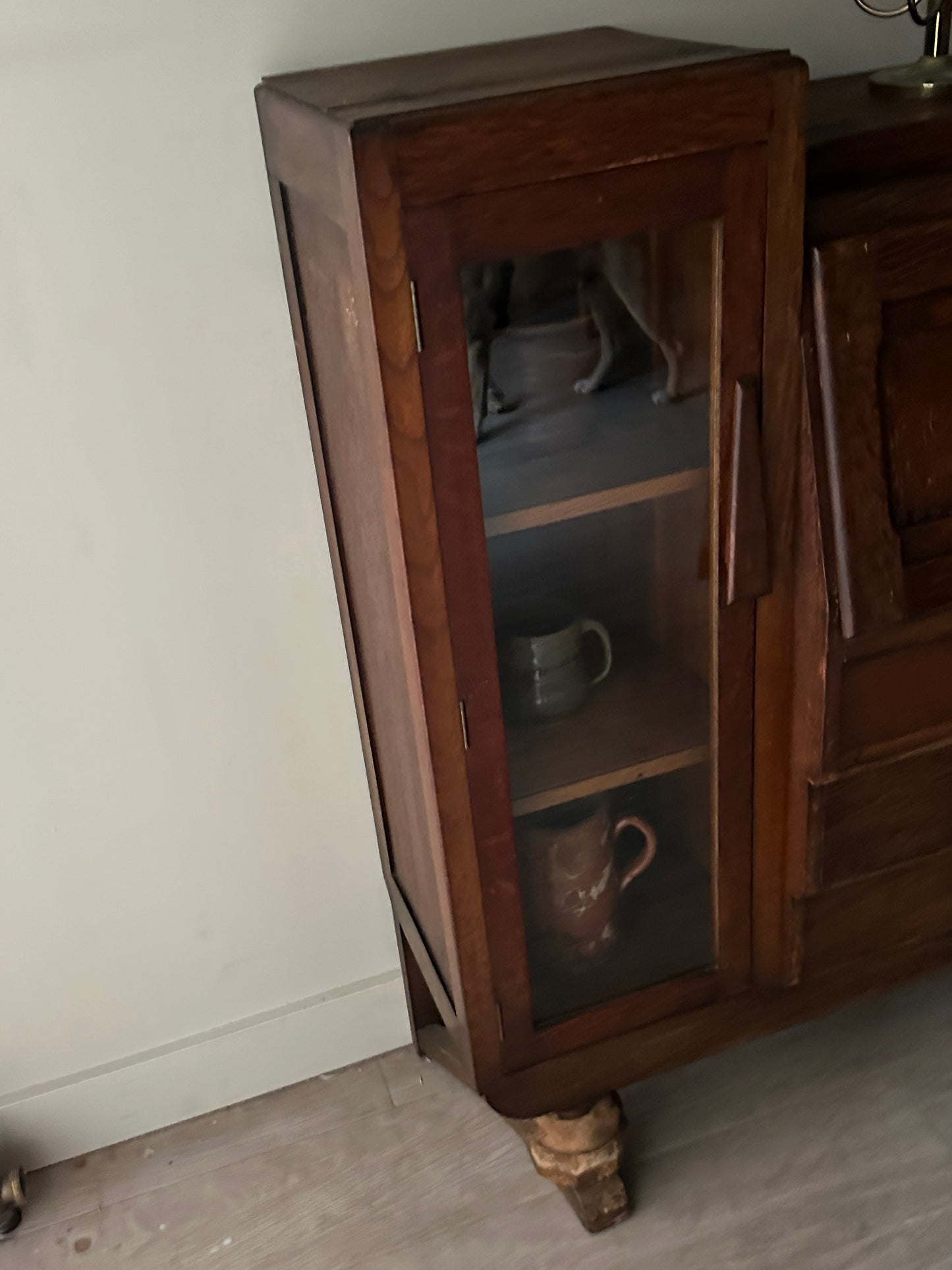 English Oak deco display case