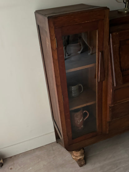 English Oak deco display case