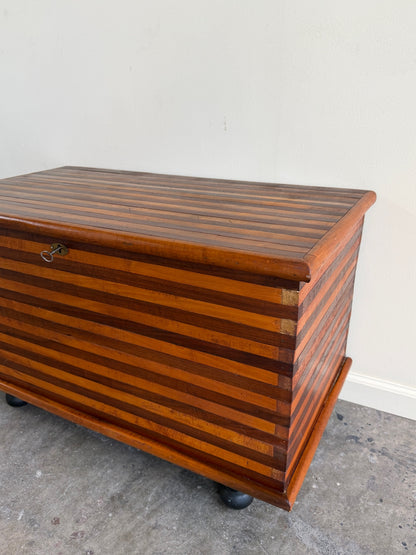 Pennsylvania Sheraton striped mixed wood chest