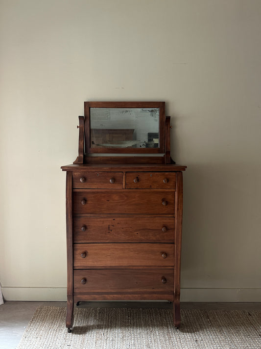 Pine dresser w mirror