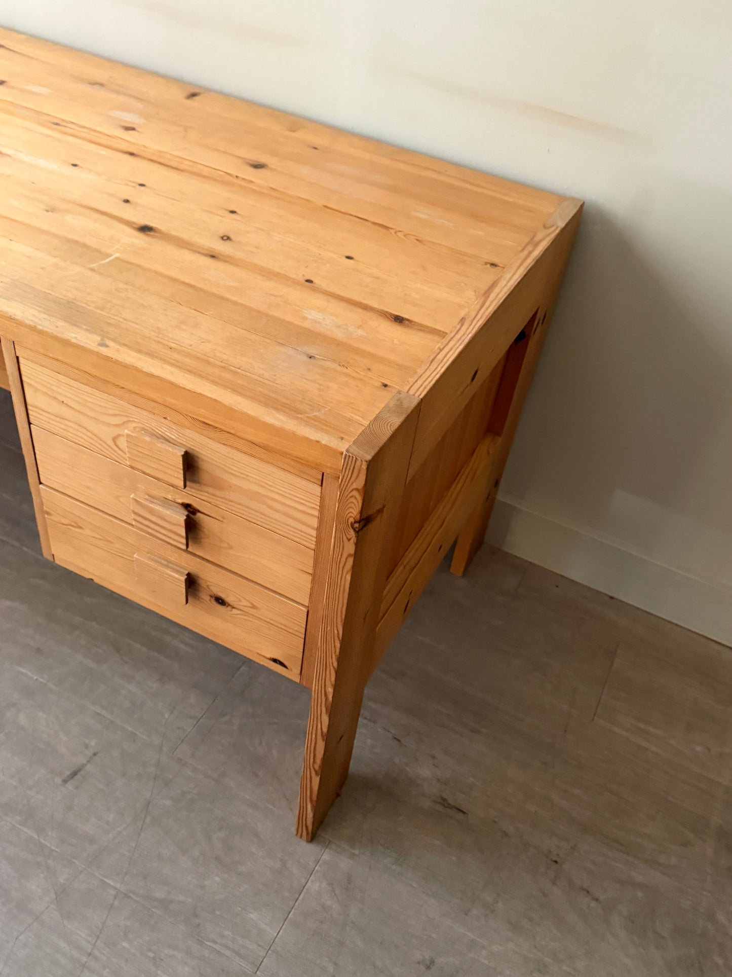 Scandinavian pine desk
