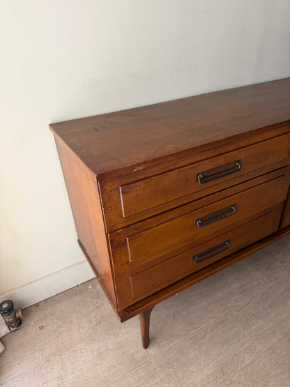 Century walnut 6 drawer dresser