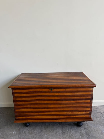 Pennsylvania Sheraton striped mixed wood chest