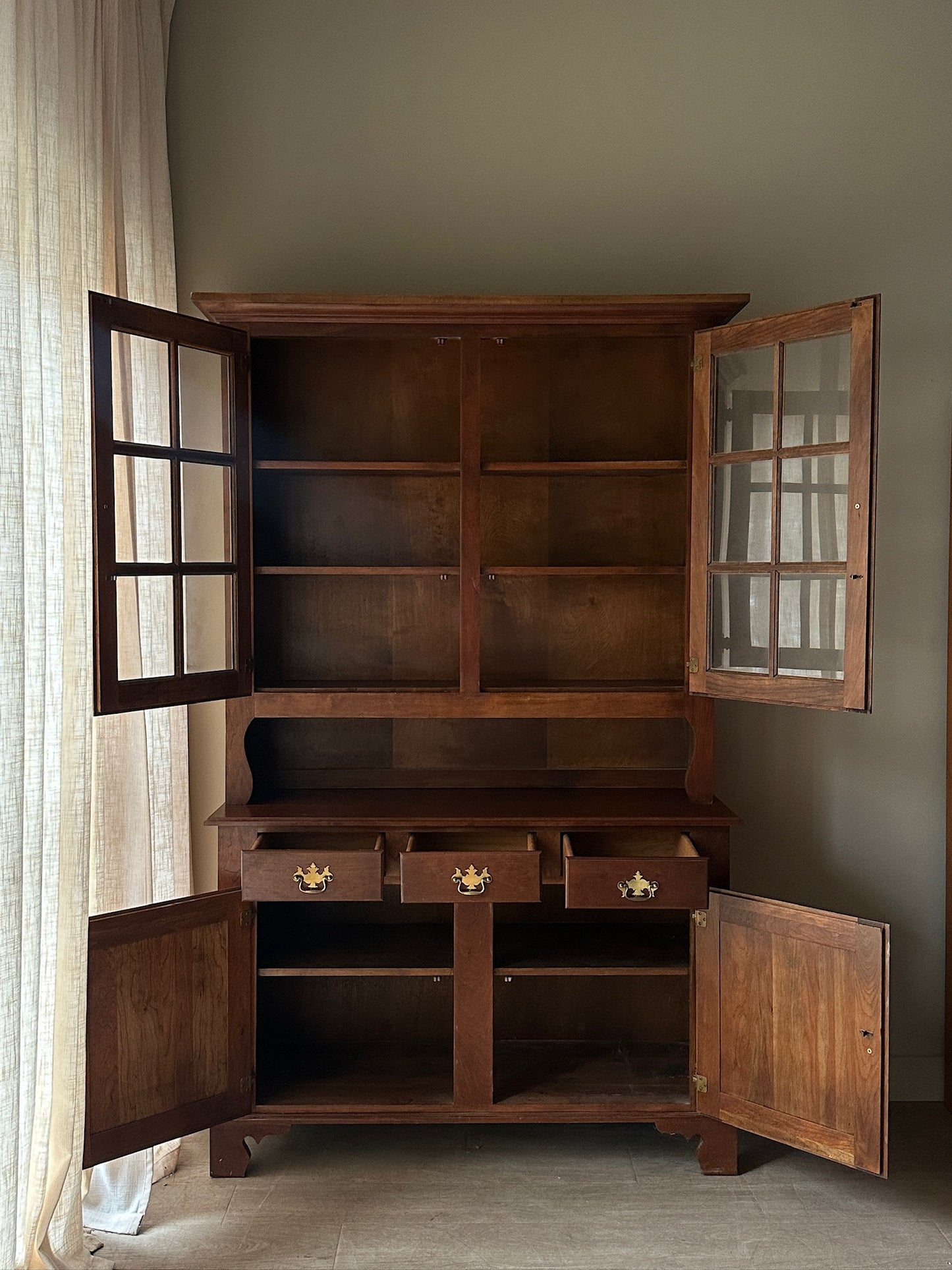Walnut Display Hutch