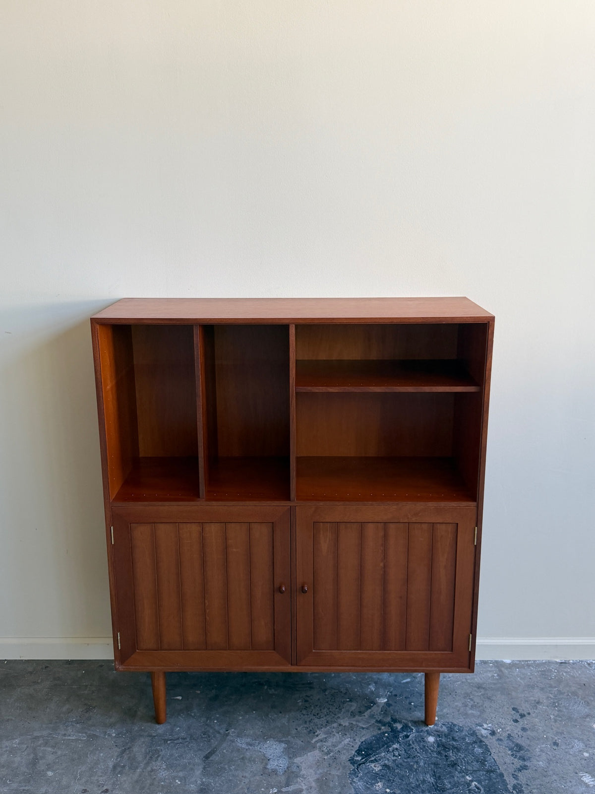 Danish teak bookcase cabinet