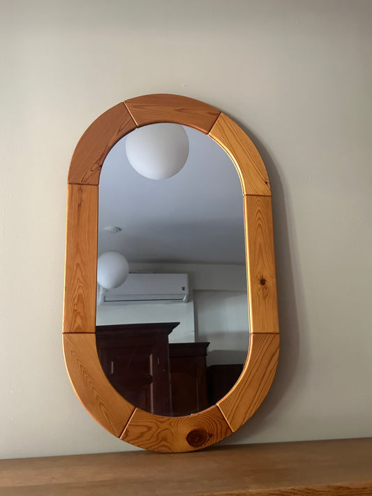 Swedish pine wall mirror