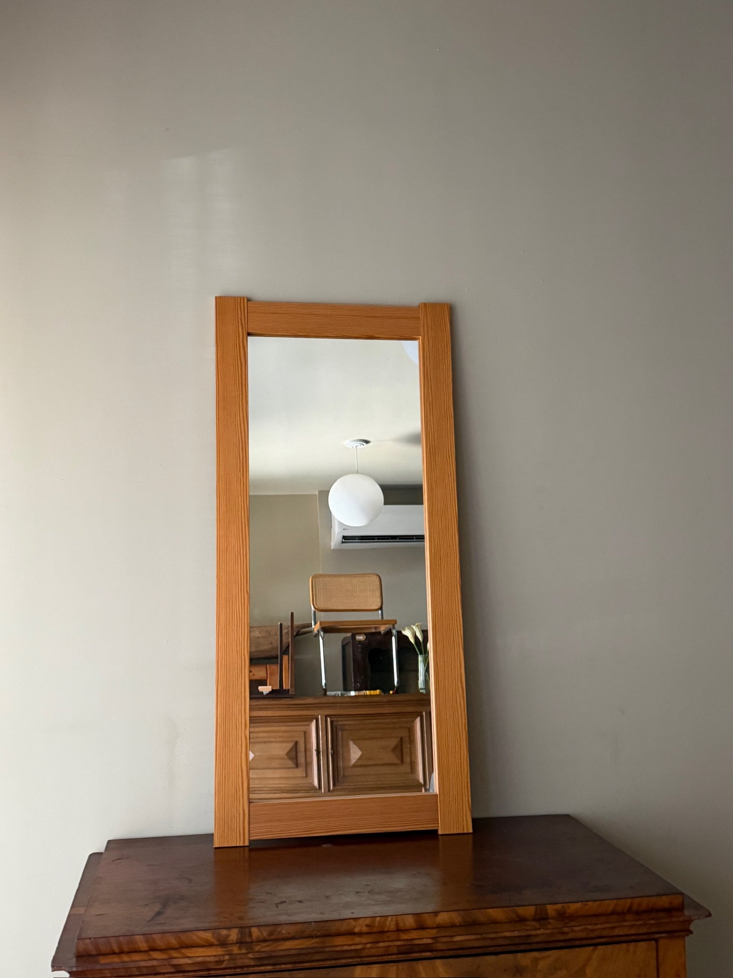 Scandinavian pine mirror