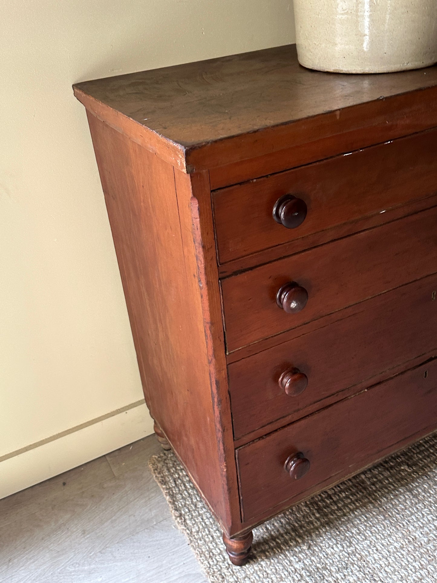 Pine ball foot dresser