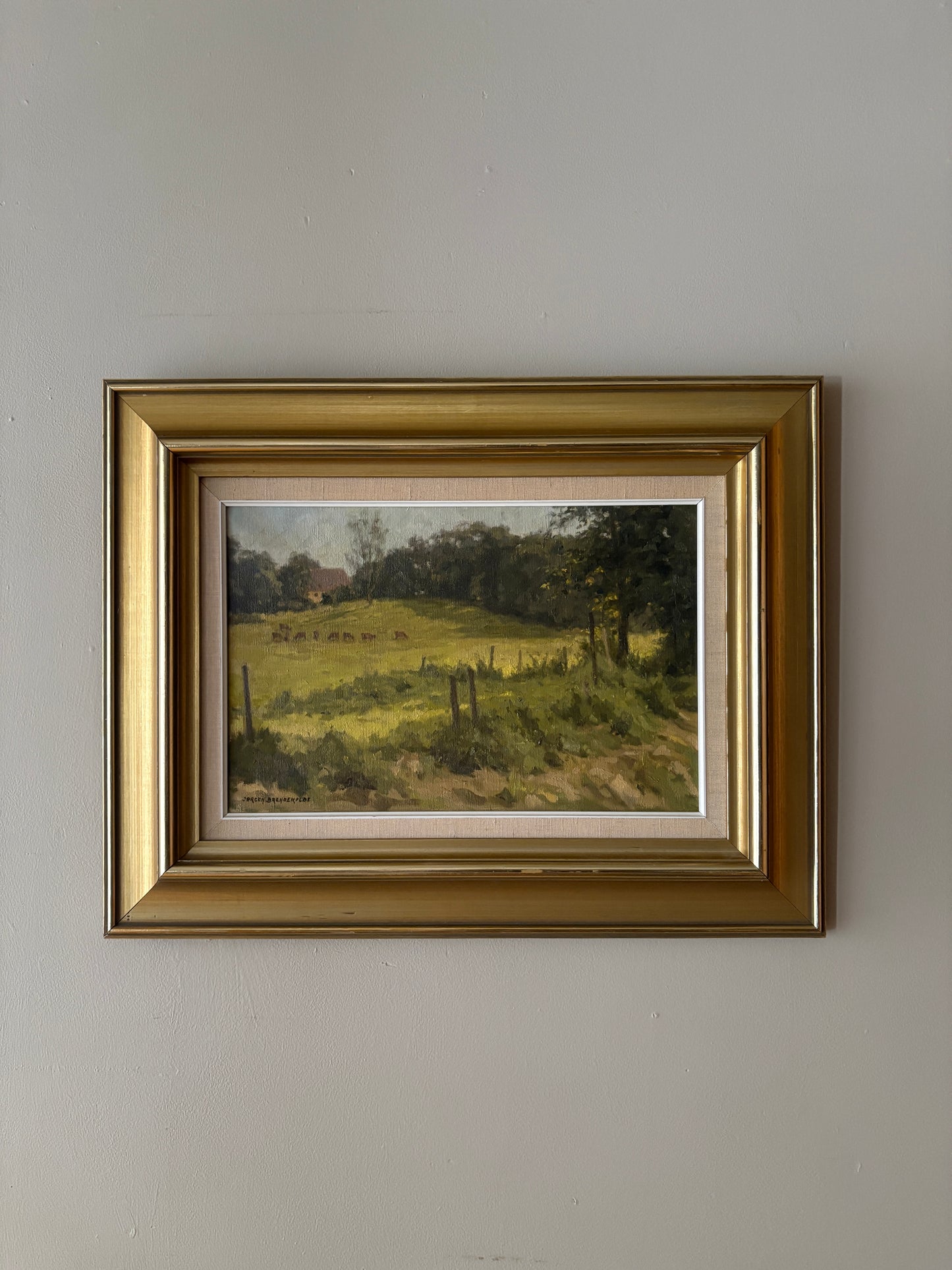 Landscape by Jorgen Brendekilde (1920-1993). Signed.