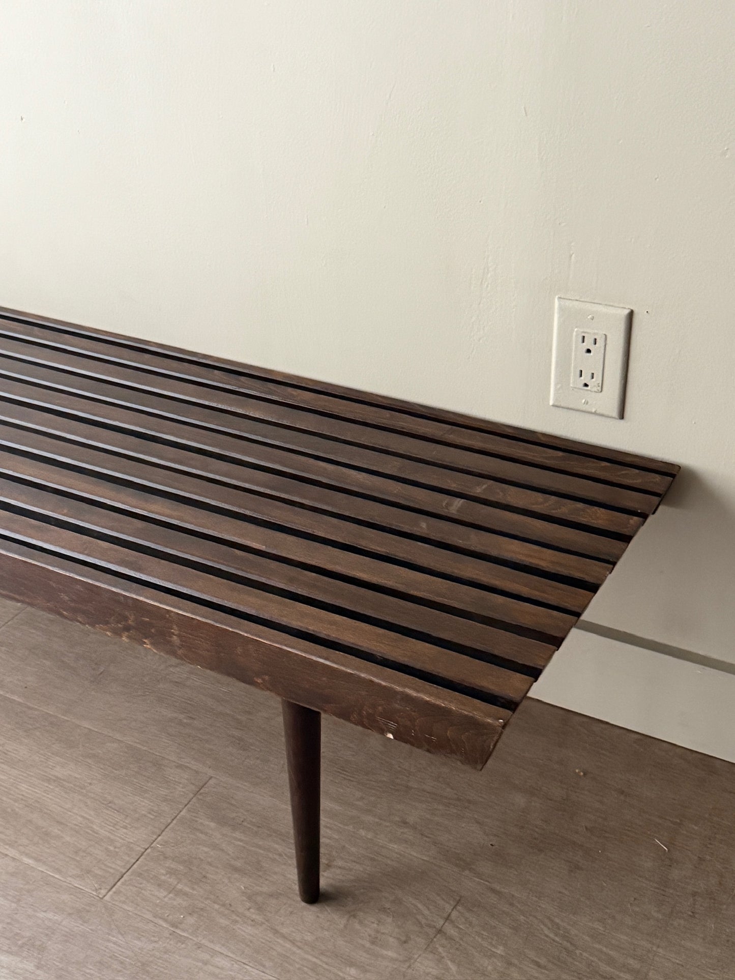 Oak slatted coffee table