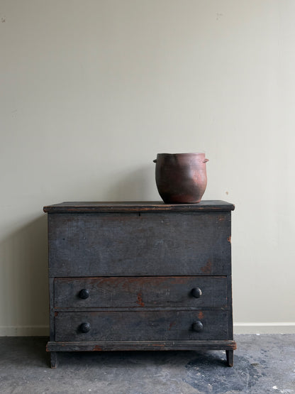 Painted pine mule chest
