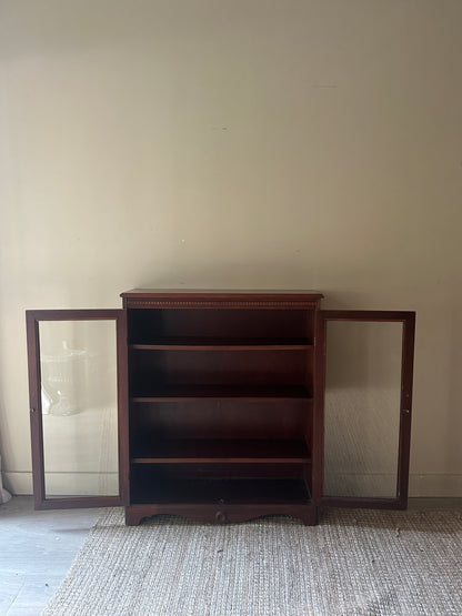 Mahogany and glass display case