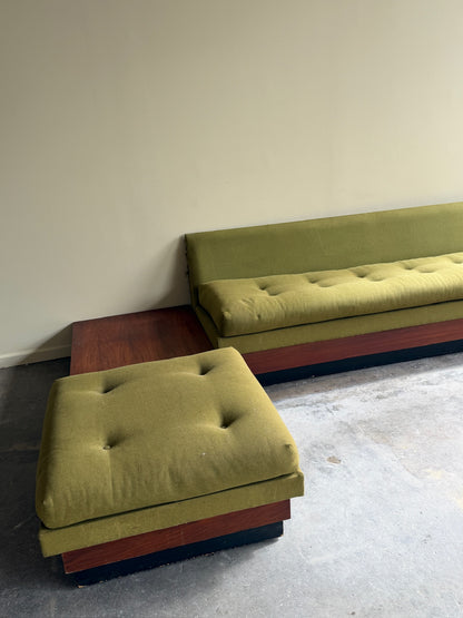 Adrian Pearsall walnut modular sofa