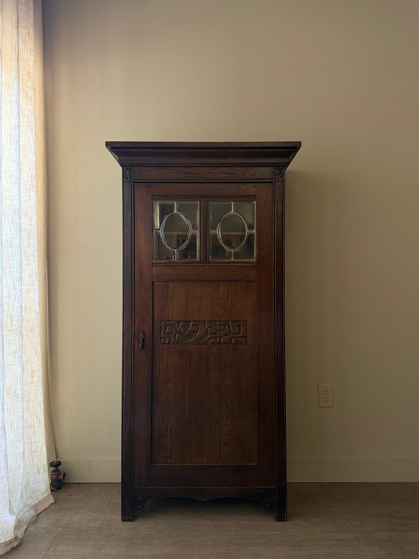 Art Nouveau oak cabinet