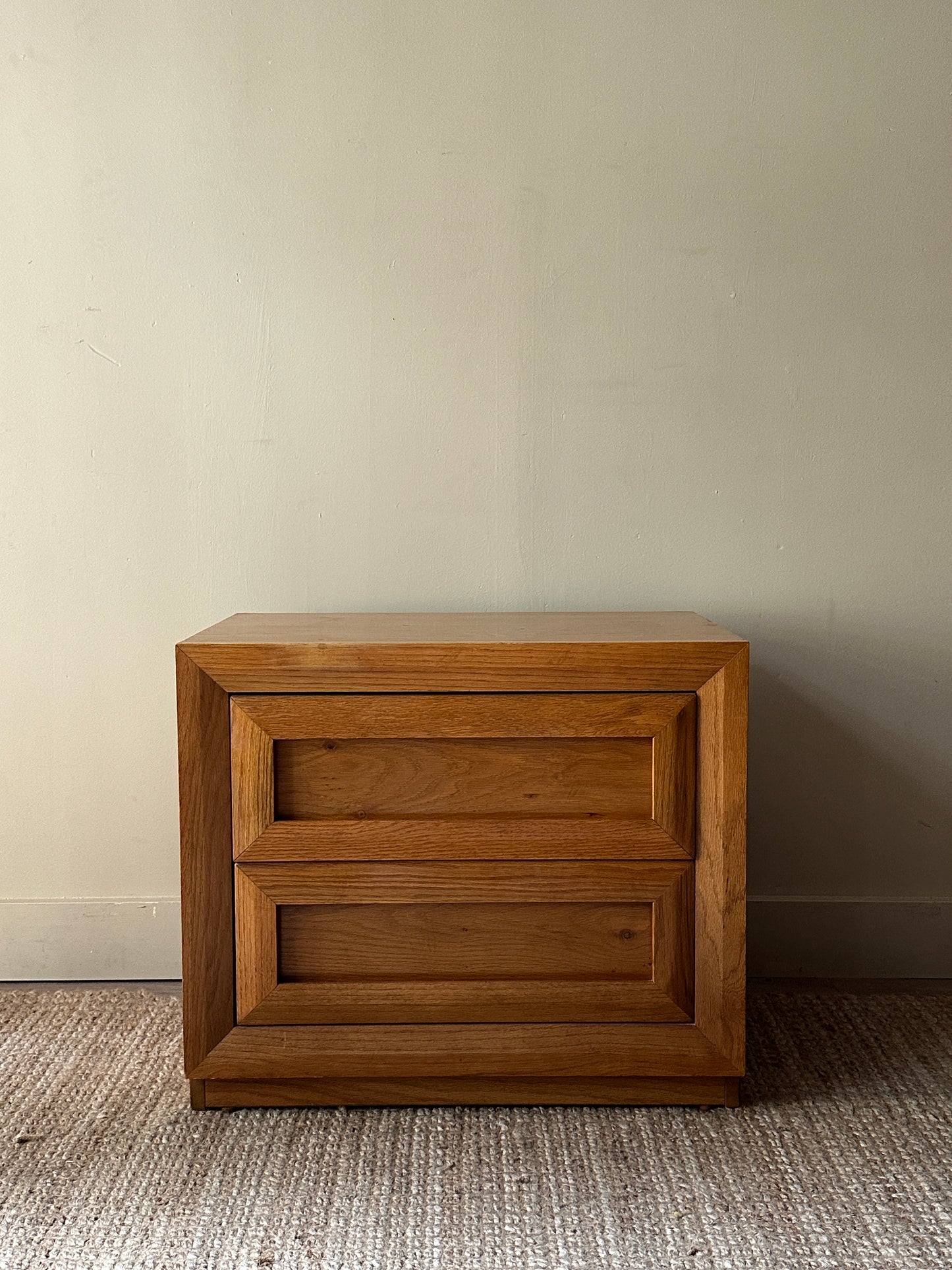 Blonde oak nightstand