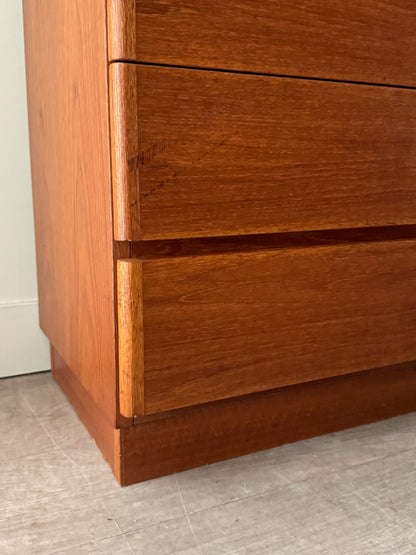 Danish teak 8 drawer dresser