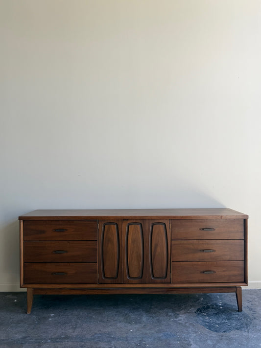 Walnut 9 drawer dresser