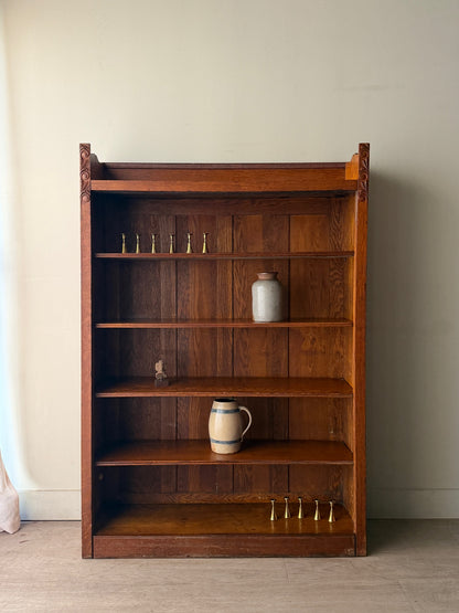Golden oak bookcase