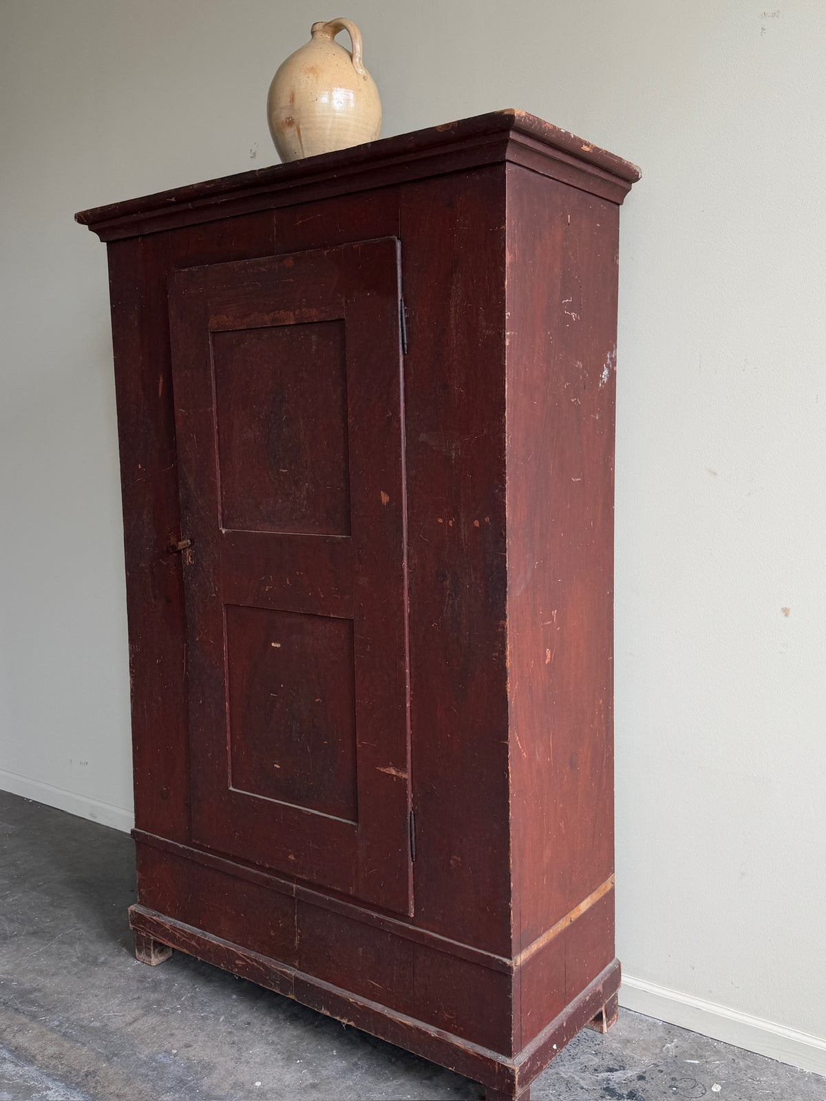 Painted pine wardrobe