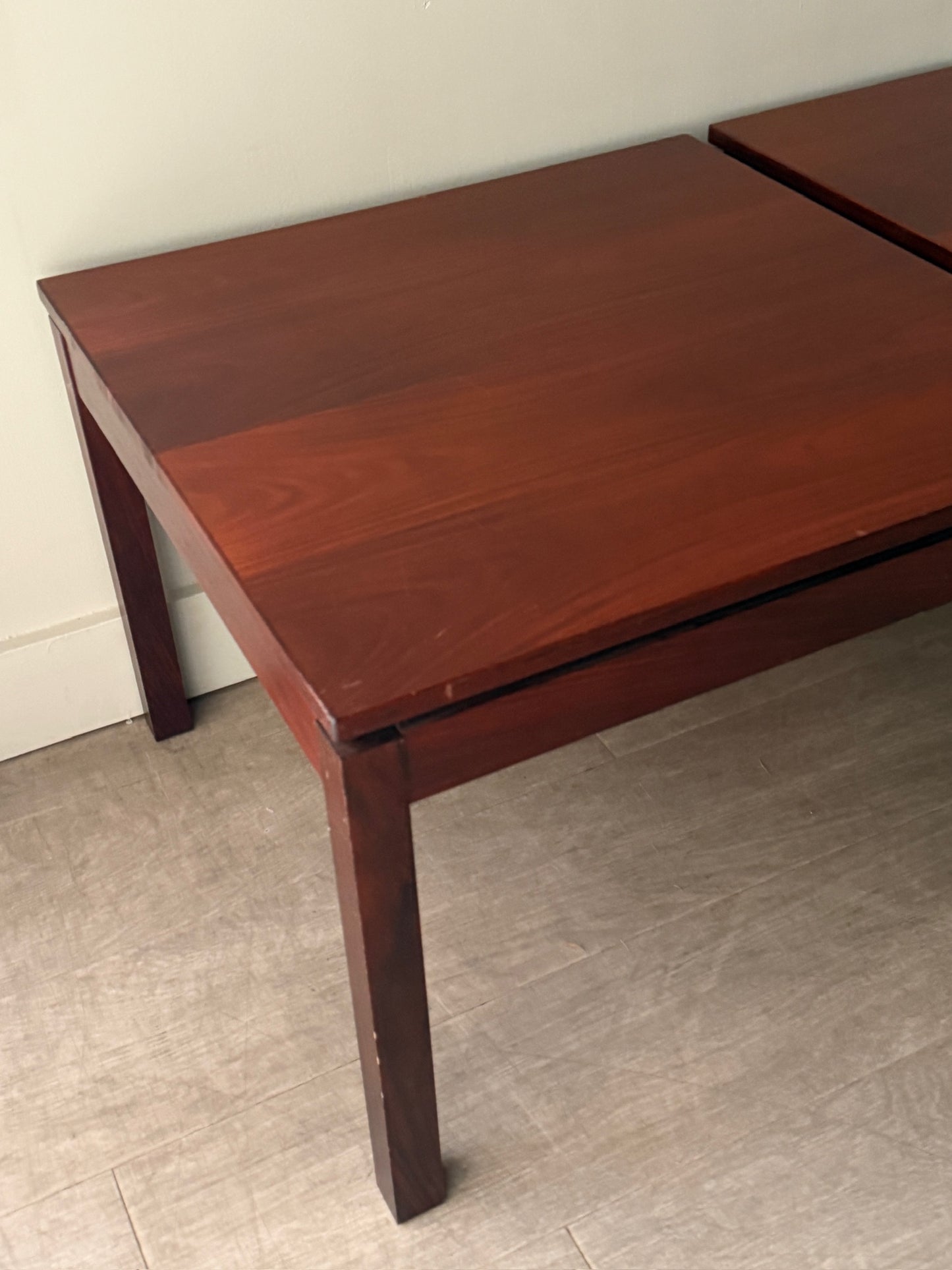 Danish rosewood side tables. Sold individually.