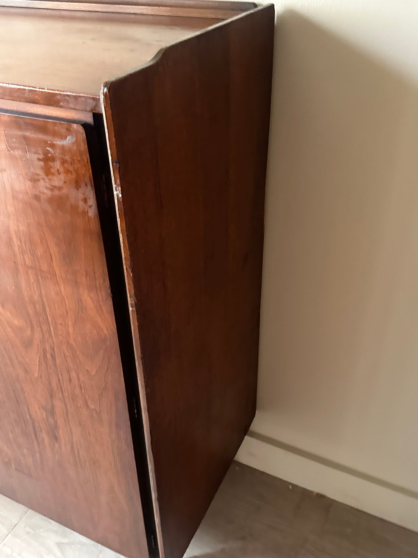 Walnut side by side tallboy